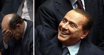 Pier Luigi Bersani e Silvio Berlusconi