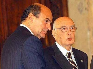 Pier Luigi Bersani e Giorgio Napolitano