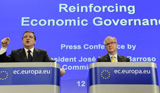 Josè Manuel Barroso e Olli Rehn