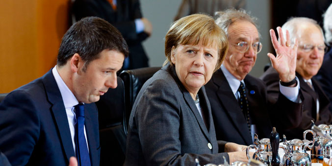 Renzi, Merkel, Padoan, Schaeuble