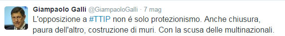 Il tweet di Giampaolo Galli